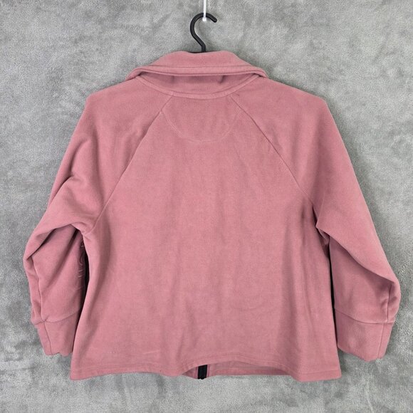 Womens Calvin Klein Performance Pink Fleece Full Zip Jacket Polyester Size 1X - Picture 4 of 7
